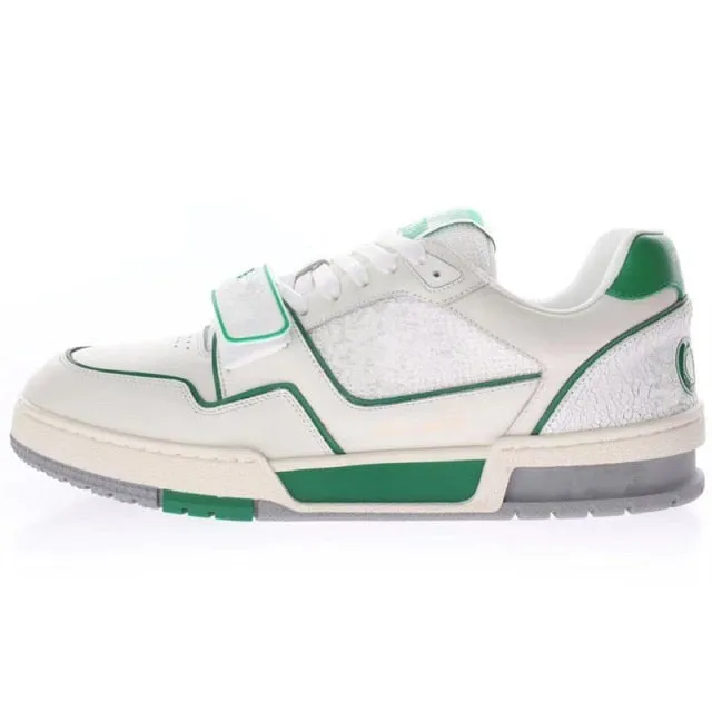 Real Leather Platform Sports  Running Couple Shoes