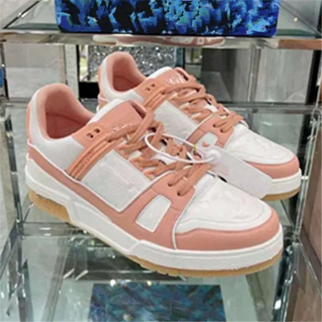 Real Leather Platform Sports  Running Couple Shoes