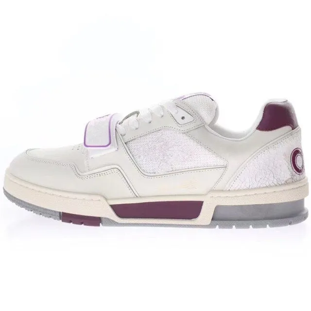 Real Leather Platform Sports  Running Couple Shoes
