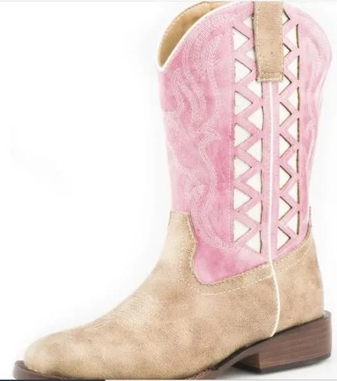 Roper Kids Askook Boots Pink/Tan (09-018-1902-2157)