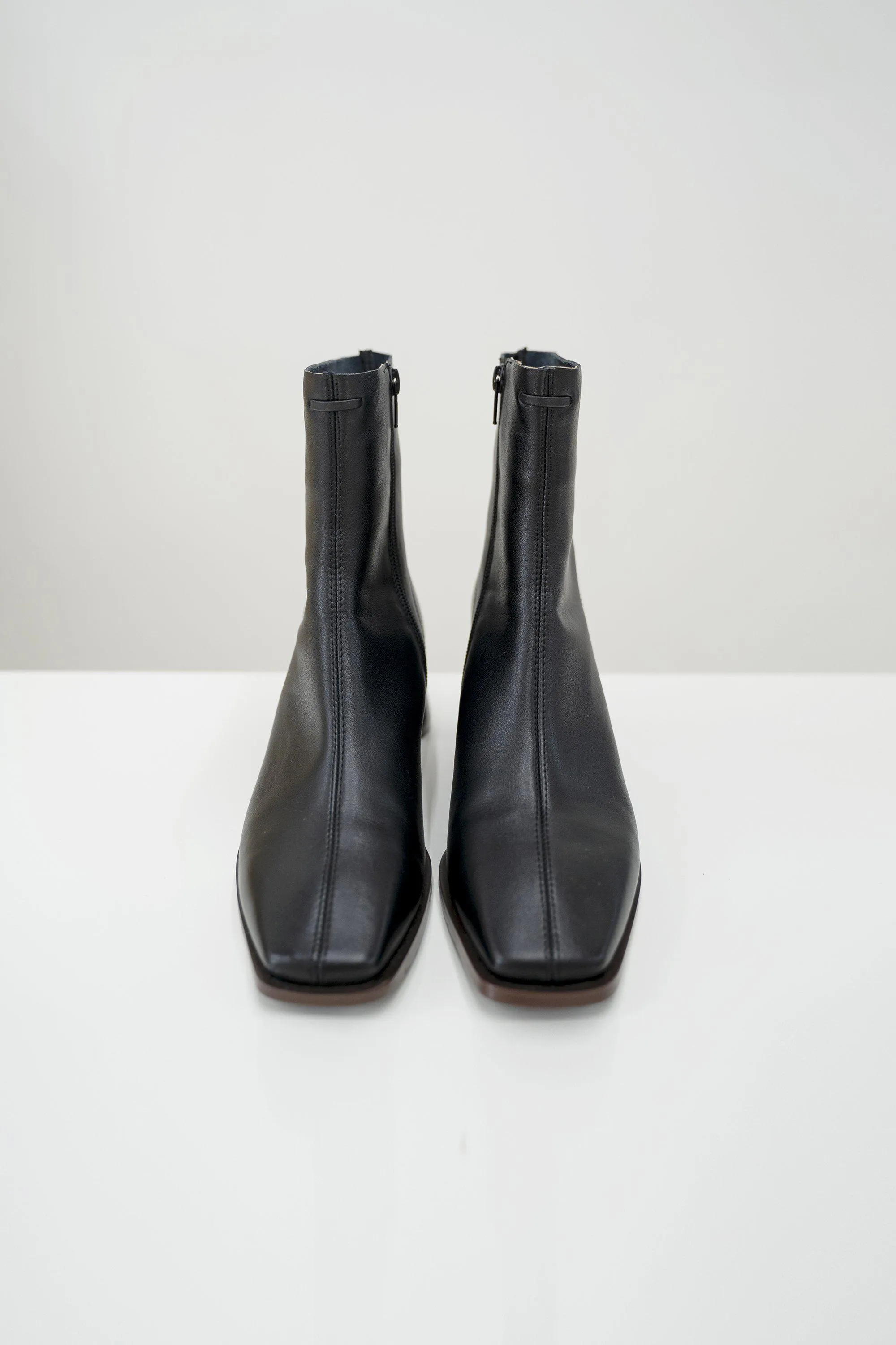Rory Leather Ankle Boots - Black