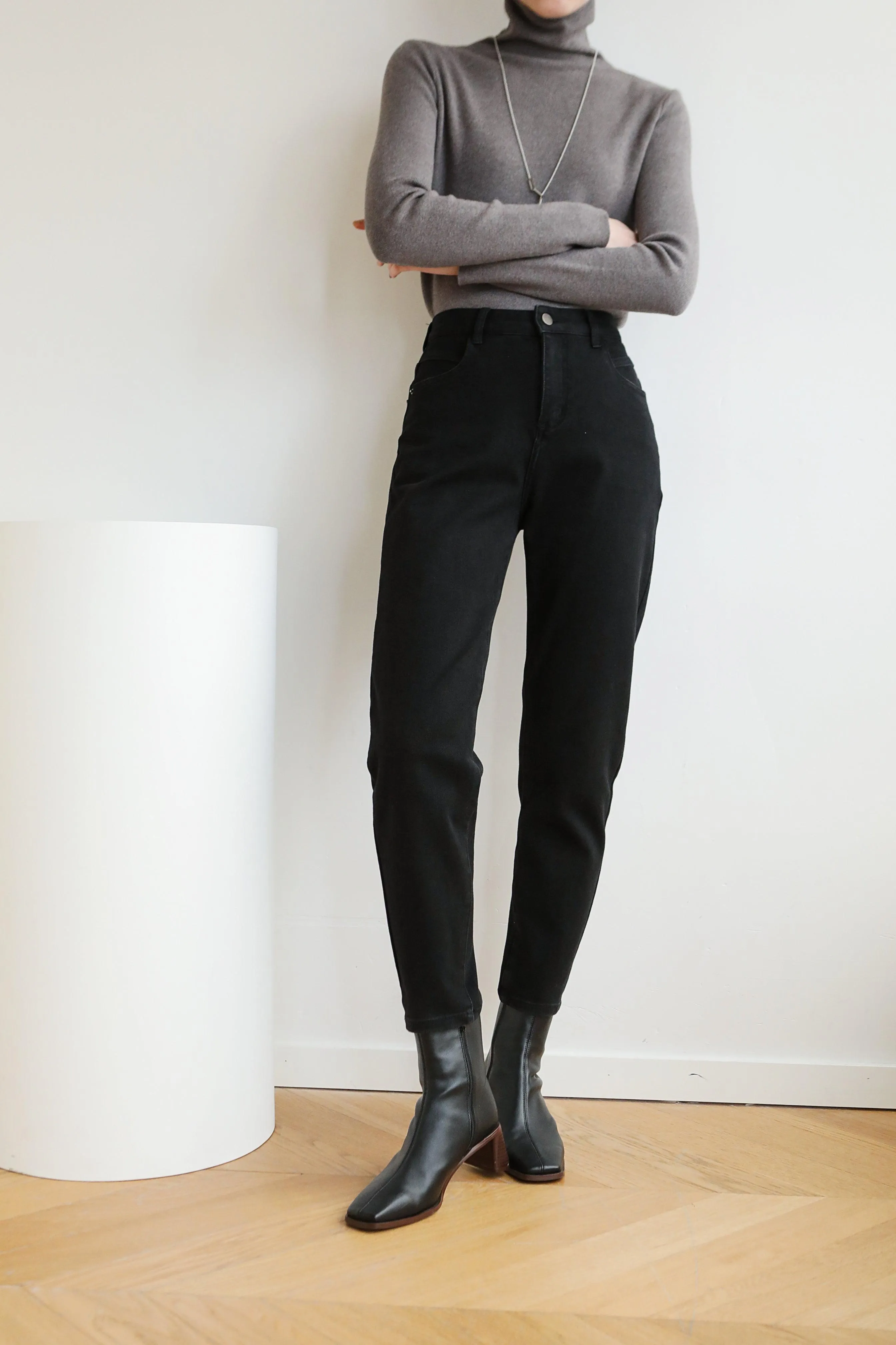 Rory Leather Ankle Boots - Black
