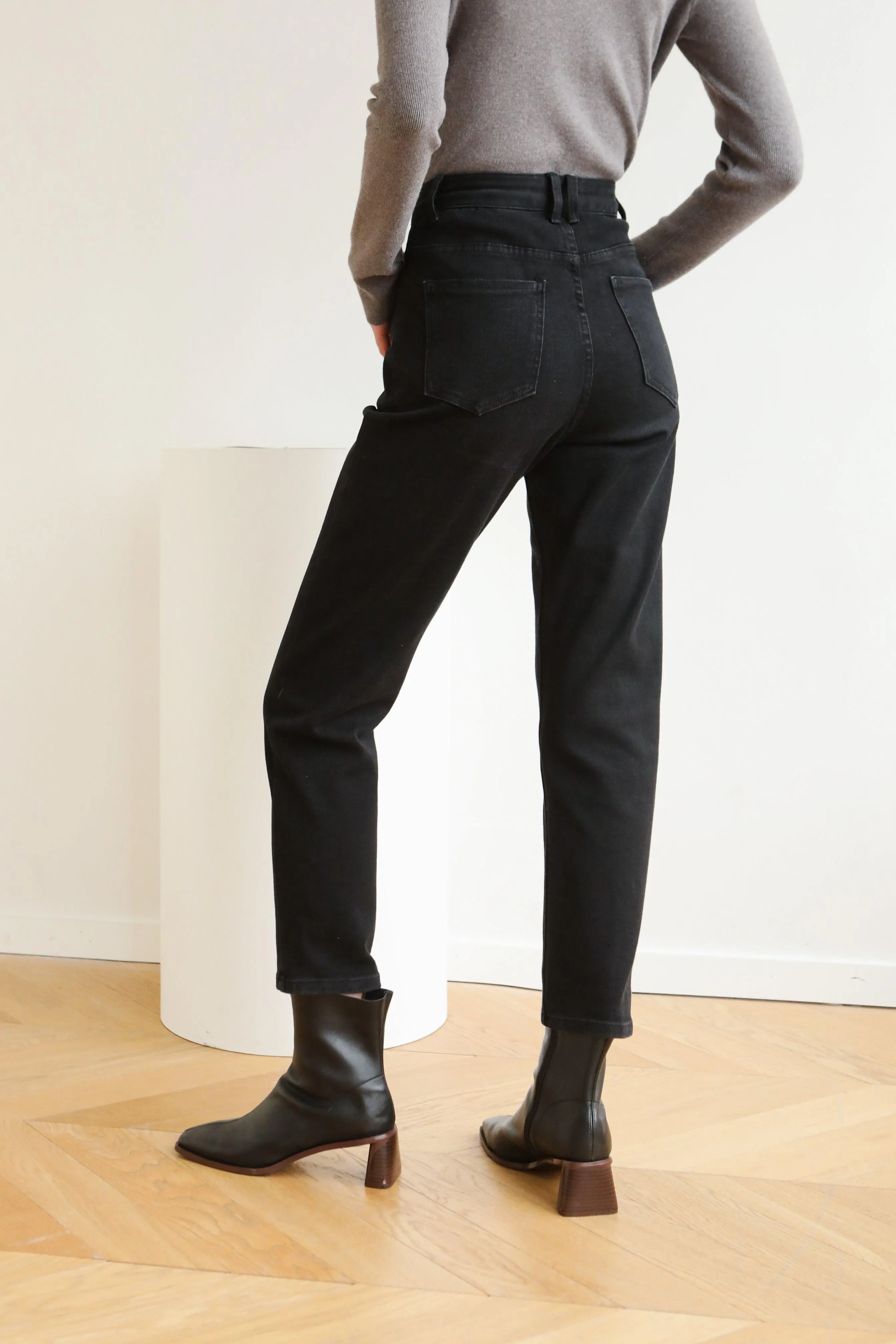 Rory Leather Ankle Boots - Black