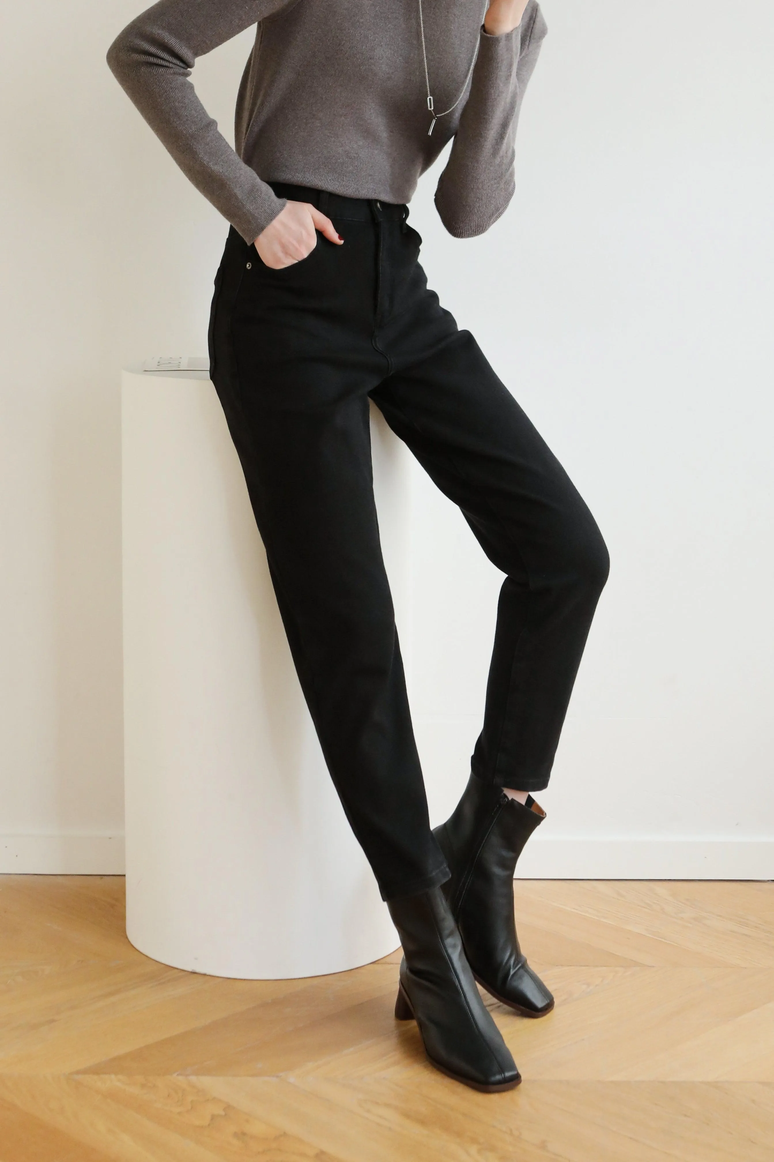 Rory Leather Ankle Boots - Black