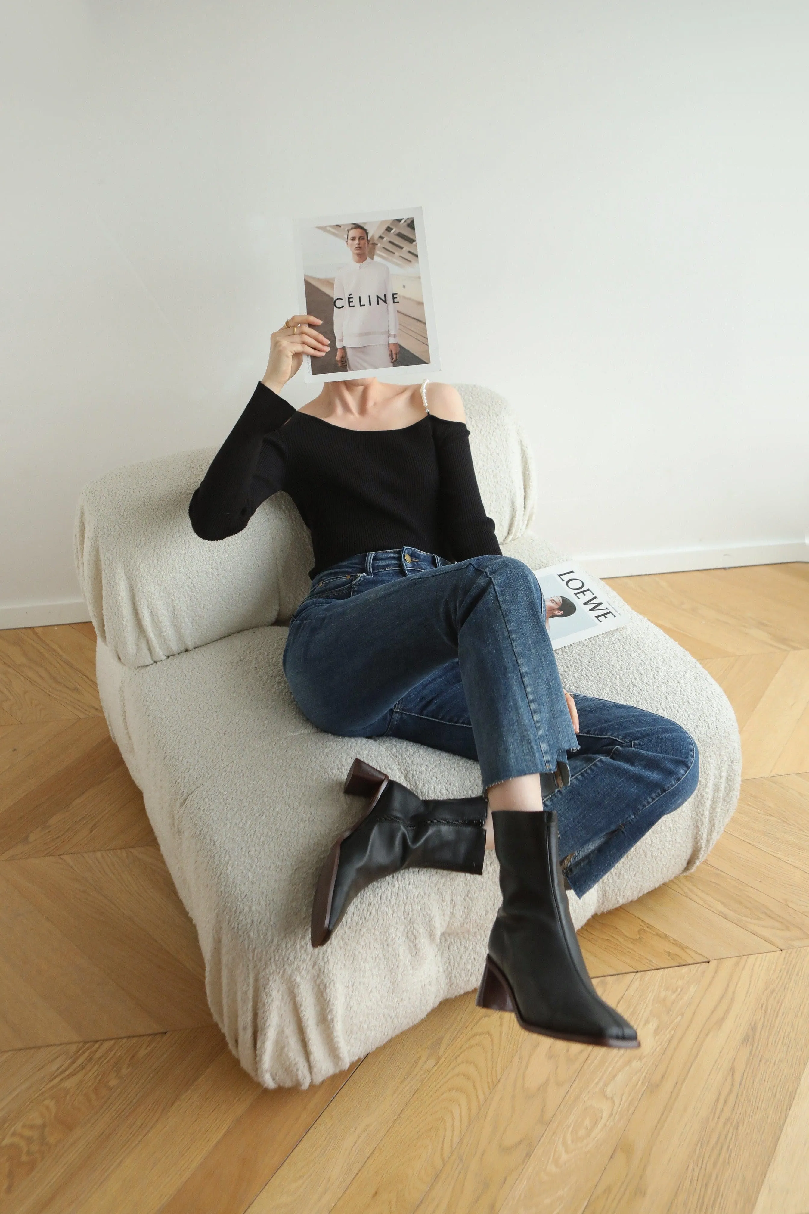 Rory Leather Ankle Boots - Black