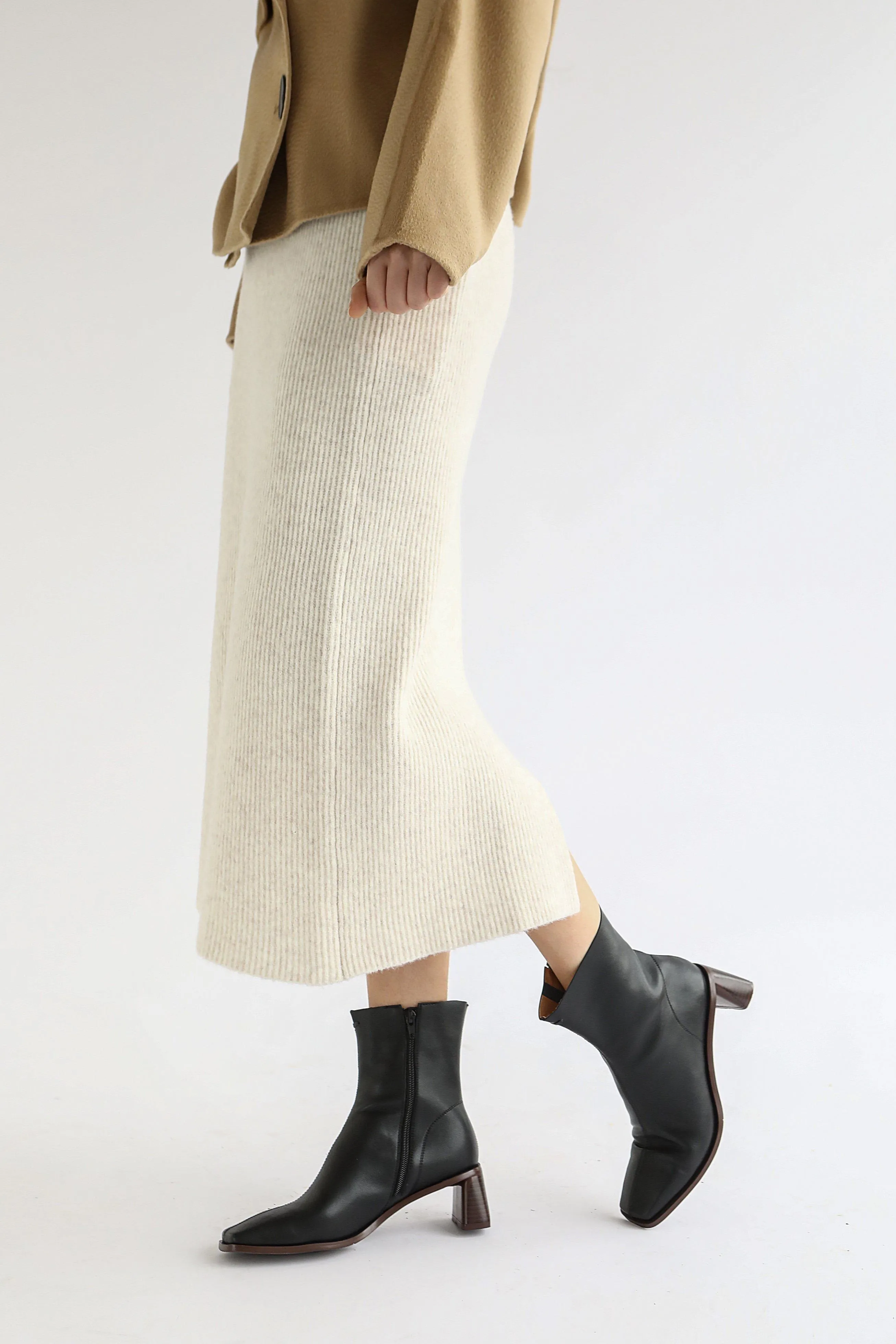 Rory Leather Ankle Boots - Black