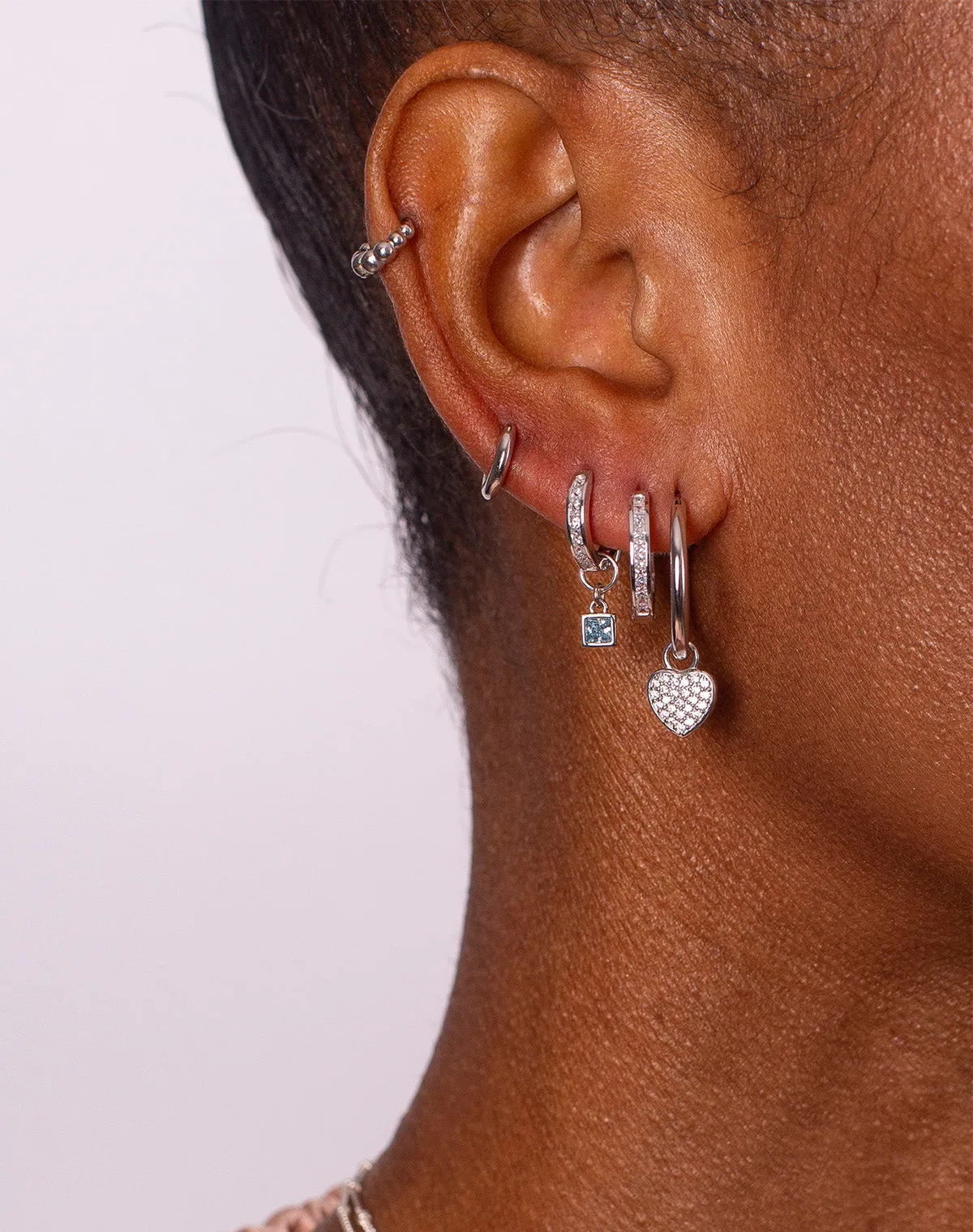 Ruby Big Sister Silver Hoop Earrings