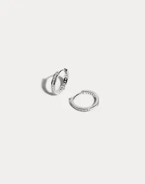 Ruby Big Sister Silver Hoop Earrings