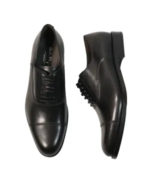 SALVATORE FERRAGAMO - “GURU” Black Cap-Toe Oxford - 9