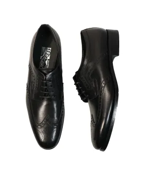 SALVATORE FERRAGAMO - “Romeo” Black Brogue Oxford - 11