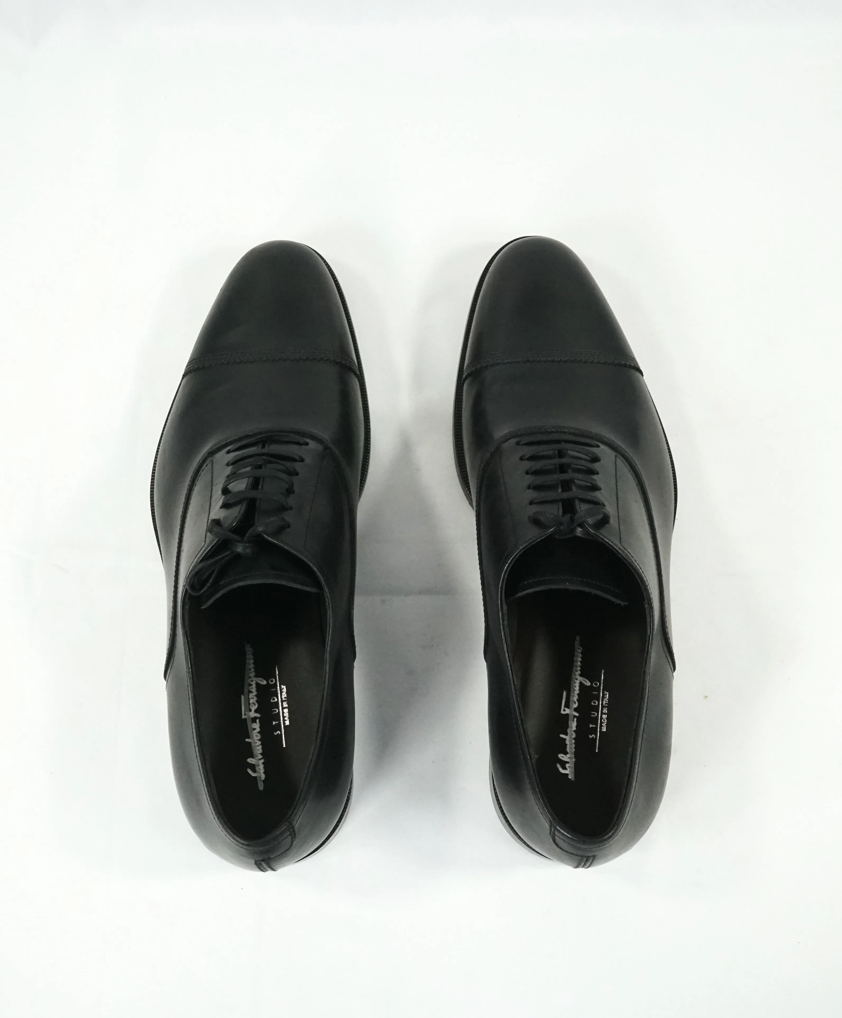 SALVATORE FERRAGAMO - Studio Detailed Edge Cap Toe Oxfords - 7EE