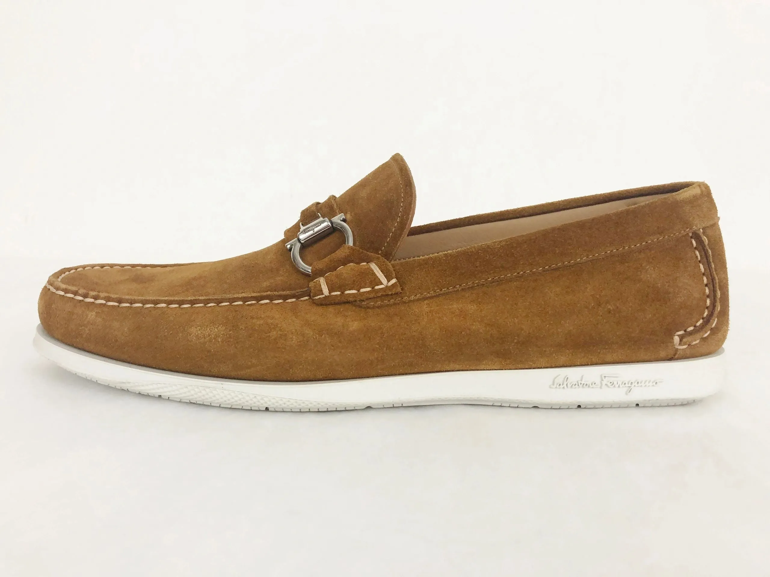 Salvatore Ferragamo Suede Deck Shoes Size 11