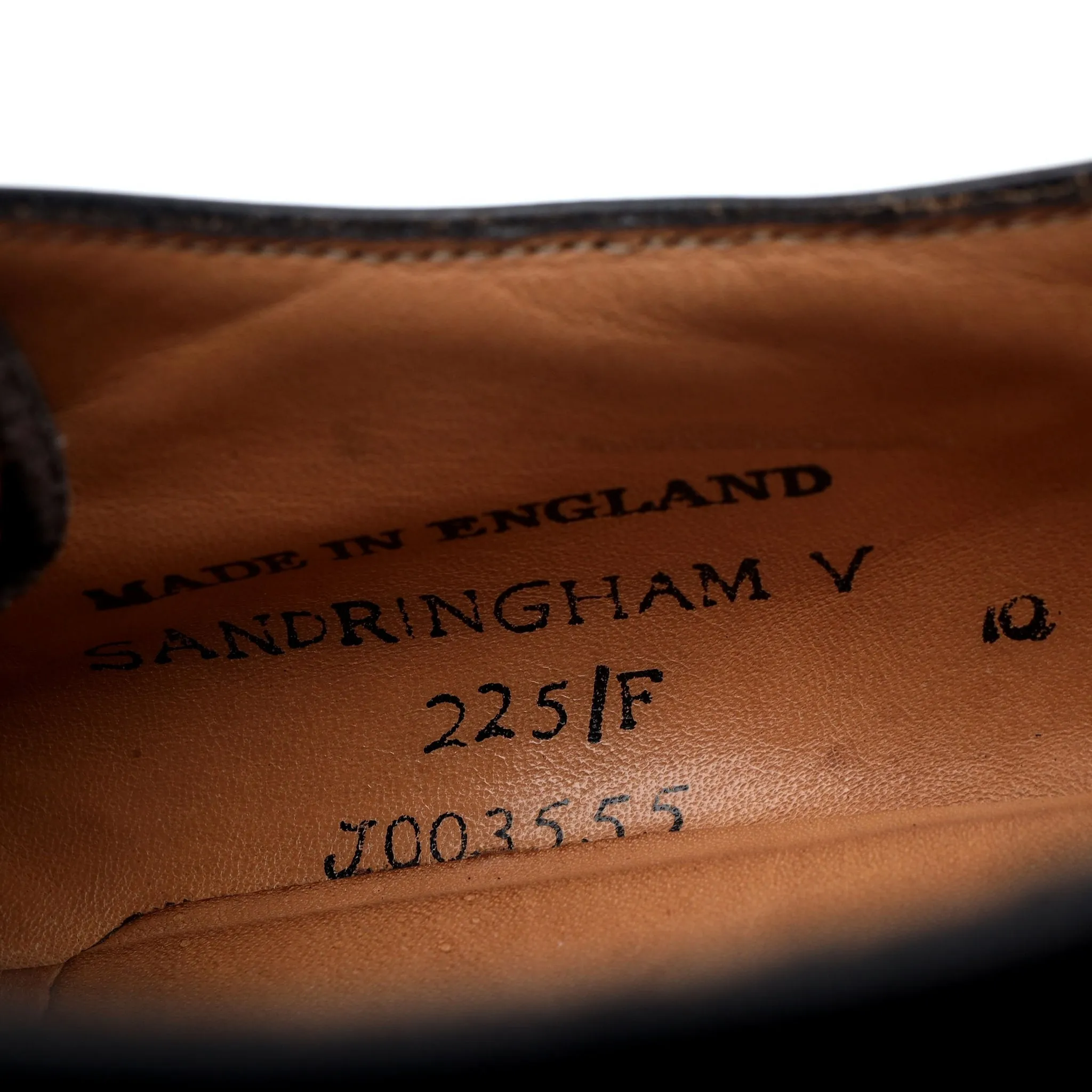 'Sandringham' Black Leather Monk Strap UK 10 F
