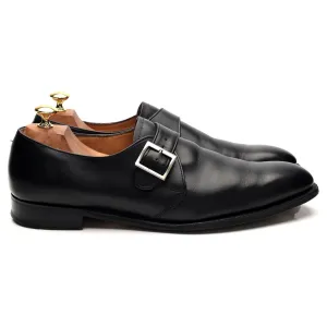 'Sandringham' Black Leather Monk Strap UK 10 F