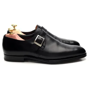 'Savile' Black Leather Monk Strap UK 7 E