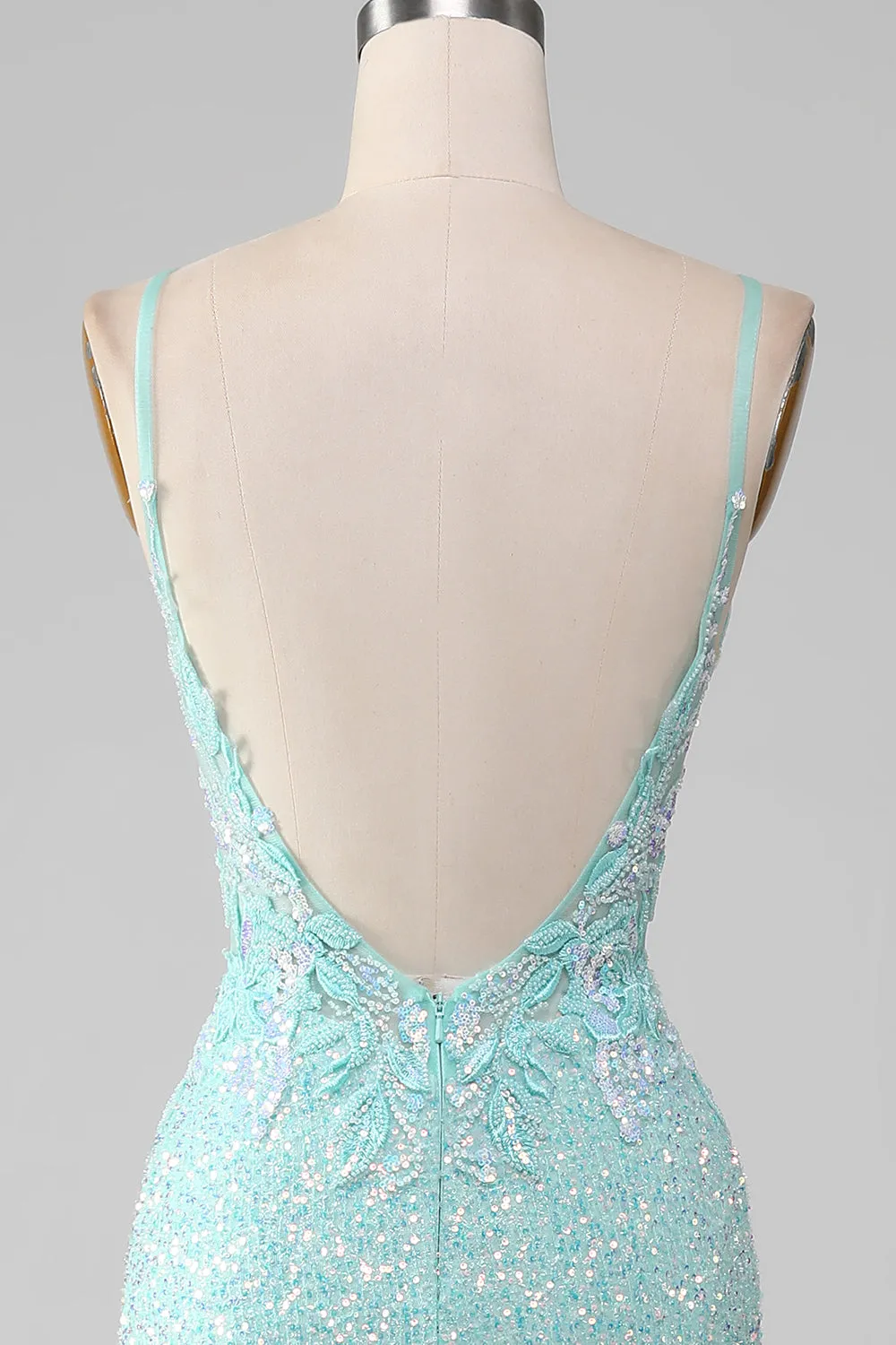 Sequins Sparkly Mermaid Formal Dress with Slit