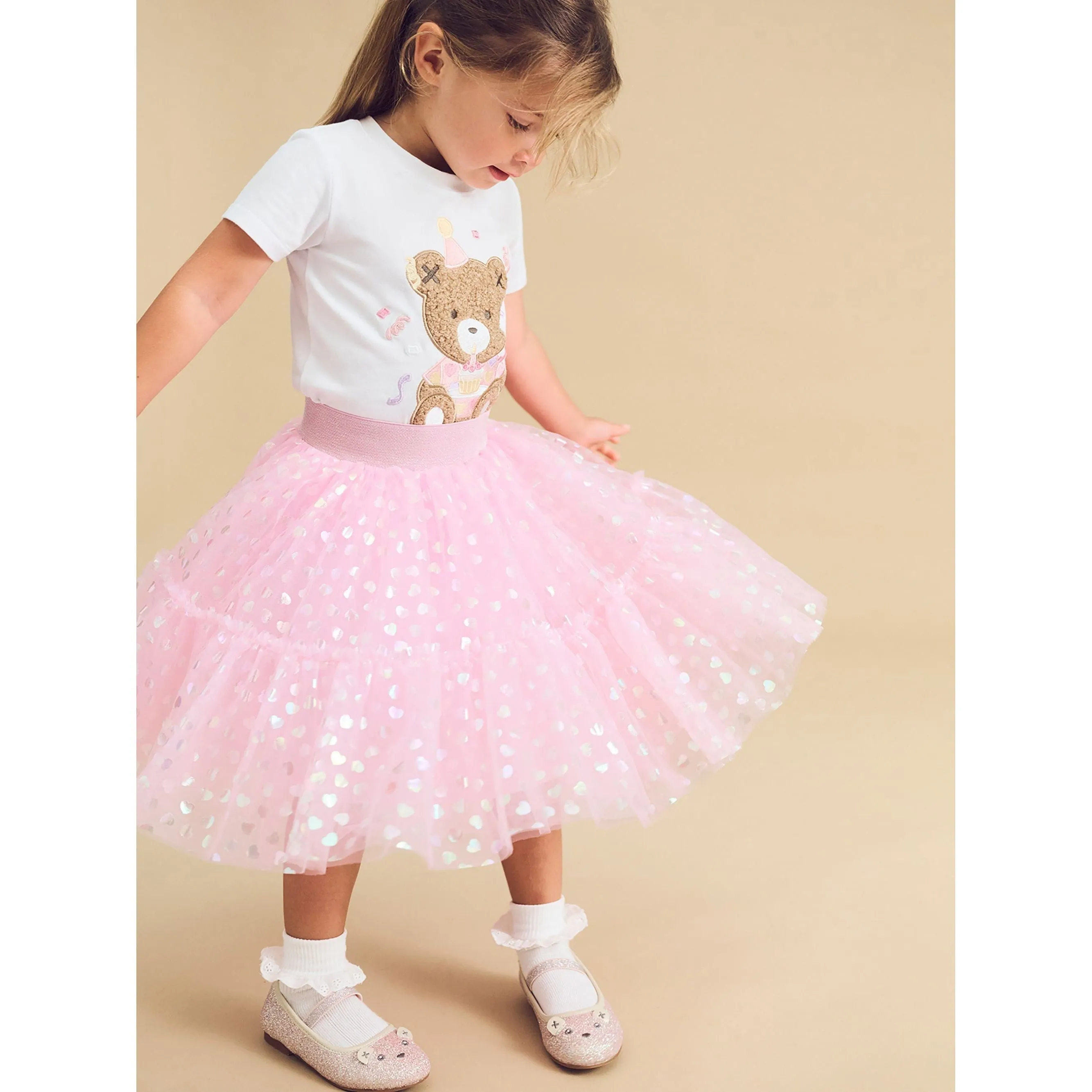 Shimmer Hearts Party Skirt