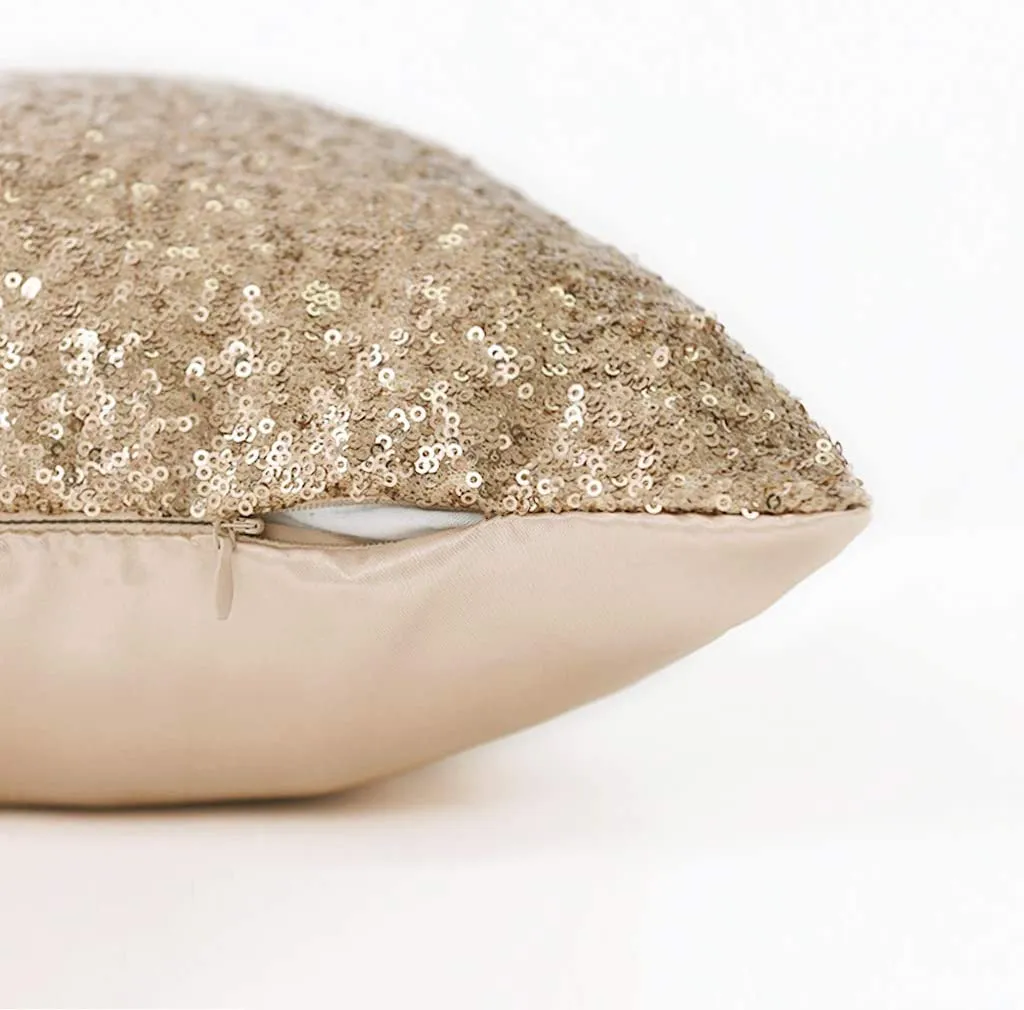 Shiny Sparkling Sequin Christmas Decorative Cushion Covers Pillowcases