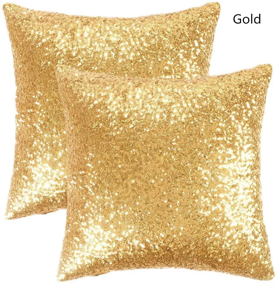 Shiny Sparkling Sequin Christmas Decorative Cushion Covers Pillowcases