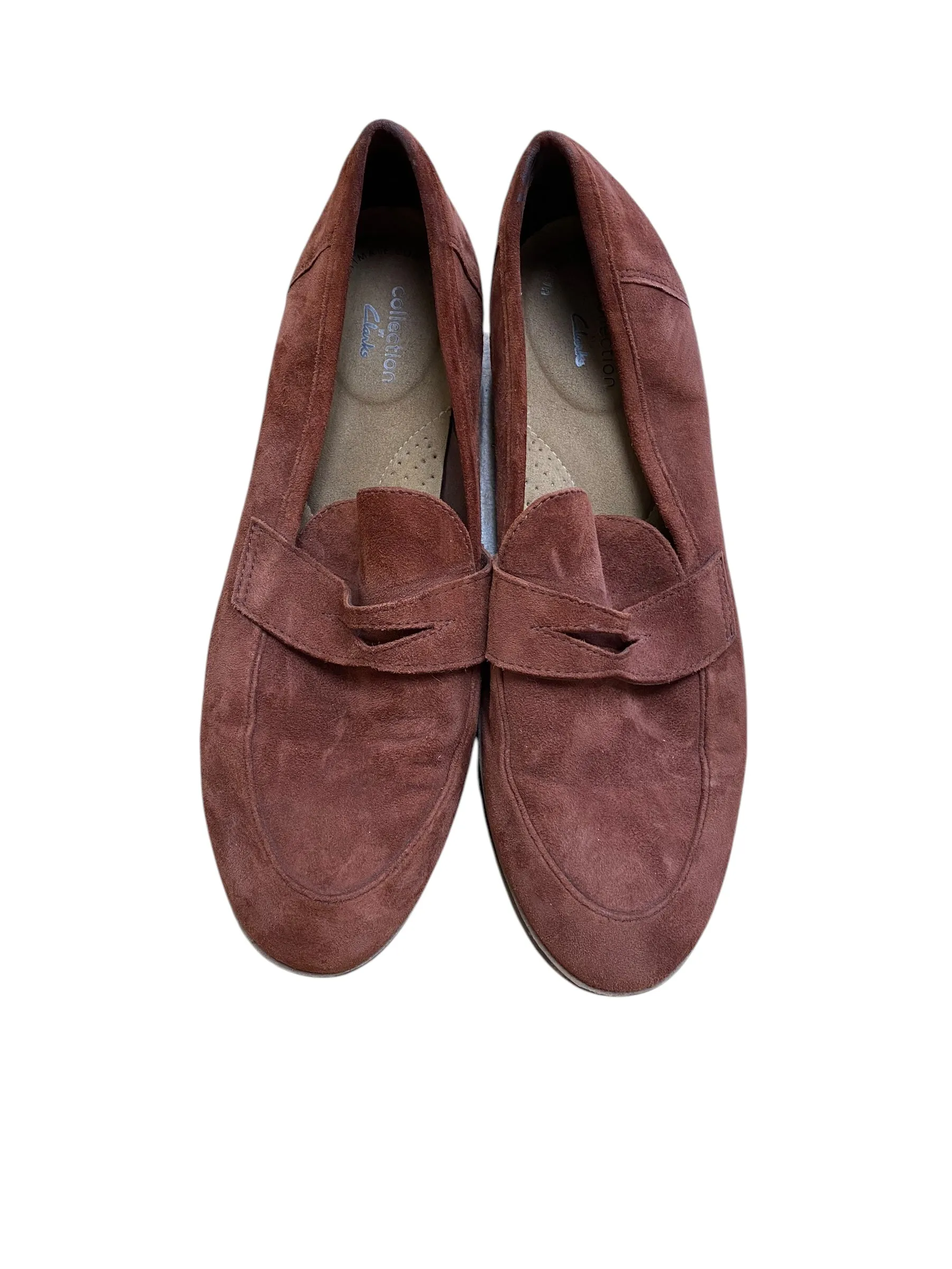 Shoes Flats By Clarks In Brown, Size: 9