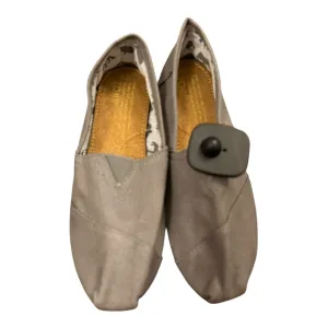 Shoes Flats By Toms In Grey, Size:10