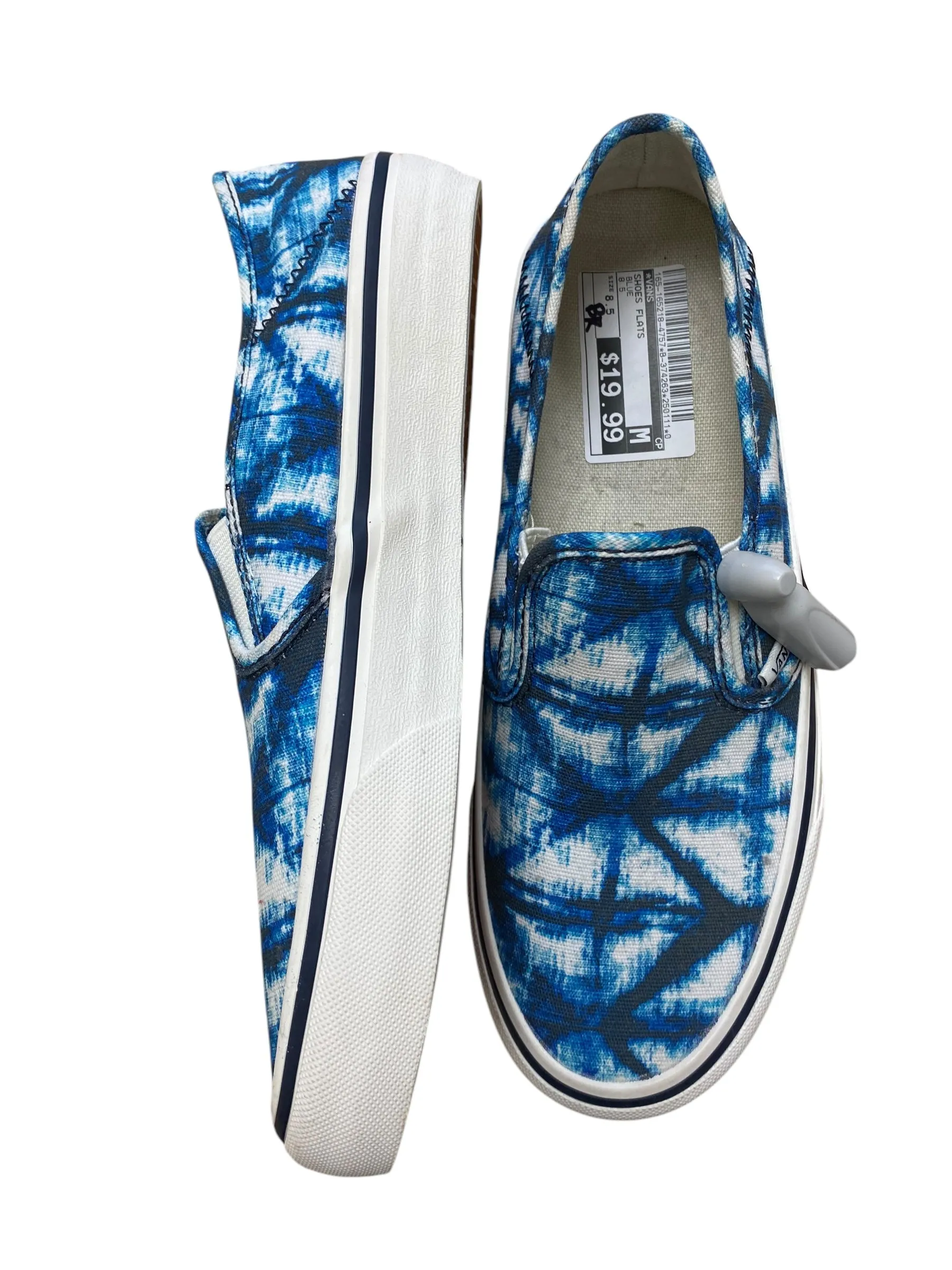 Shoes Flats By Vans In Blue, Size: 8.5