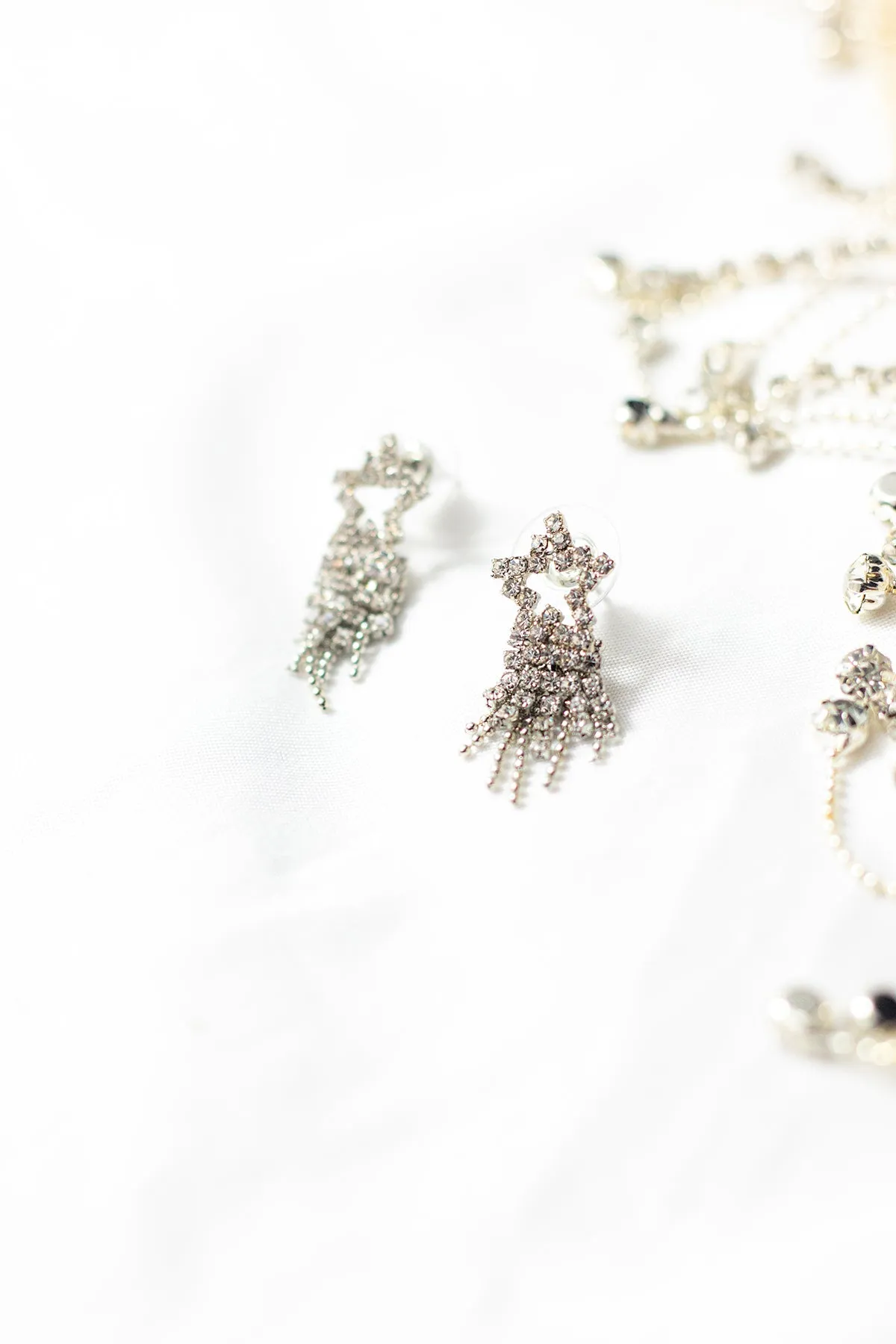 Shooting Star Dangle Diamante Earrings
