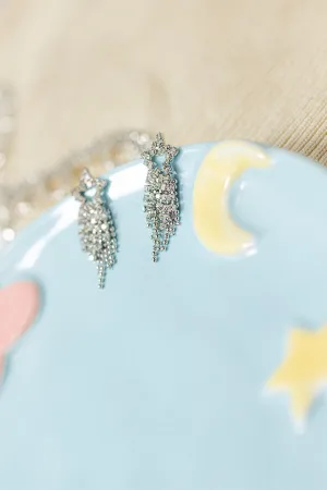Shooting Star Dangle Diamante Earrings