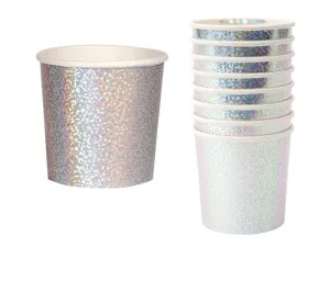 Silver Sparkle Tumbler Cups