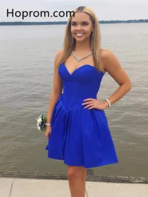 Simply Sweetheart Royal Blue Short Homecoming Dress