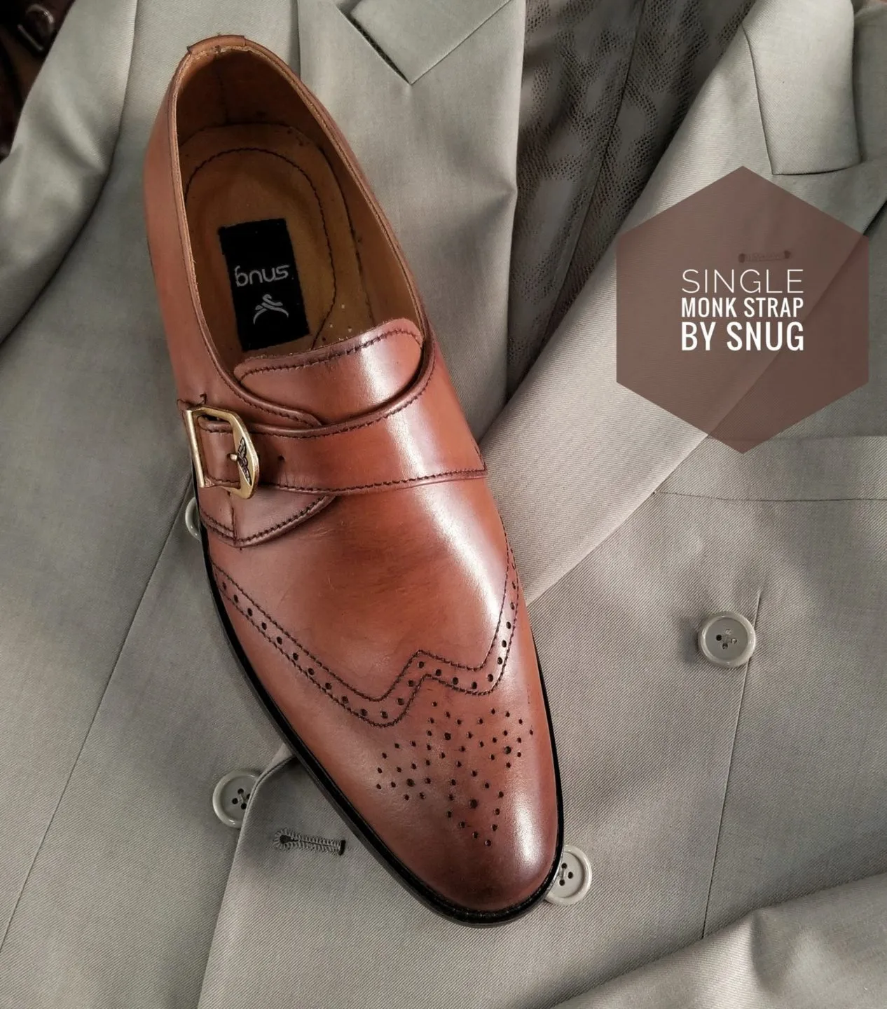 Single Monk Strap Shoes By Snug