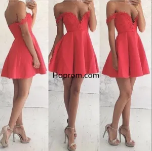 Sleeveless Short Bowknot Straps Red 2017 Homecoming Dress