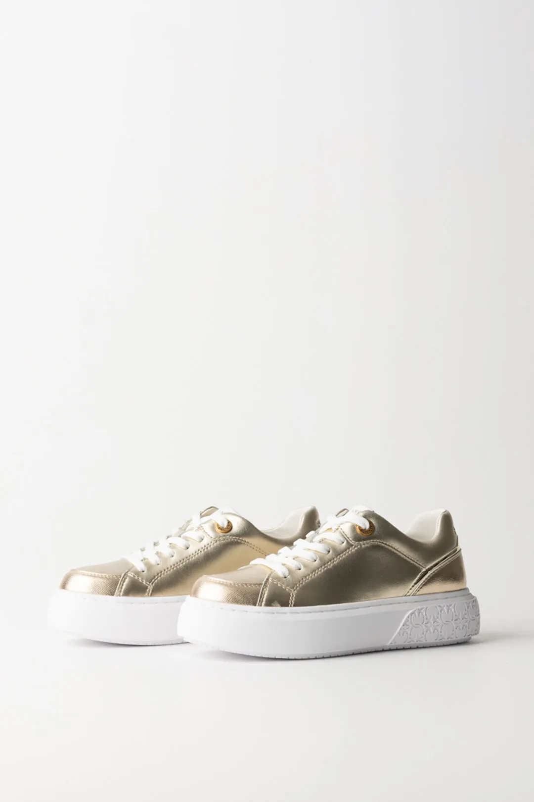 Sneakers Laminate con Platform Logato