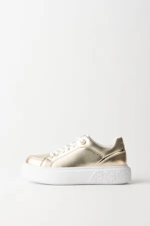 Sneakers Laminate con Platform Logato