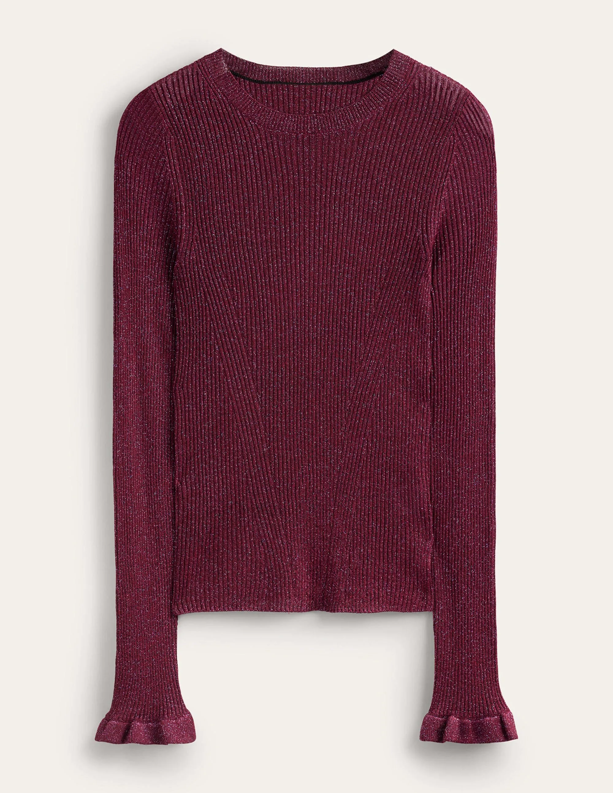 Sparkle Rib Party Jumper-Damson Berry