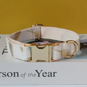 Sparkling White:  Personalized Pet Bow Collar And Leash