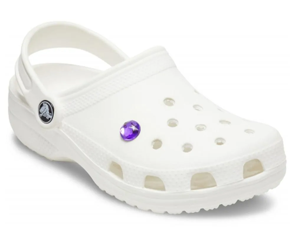 Sparkly Purple Circle Jibbitz