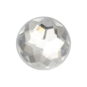 Sparkly Silver Circle Jibbitz