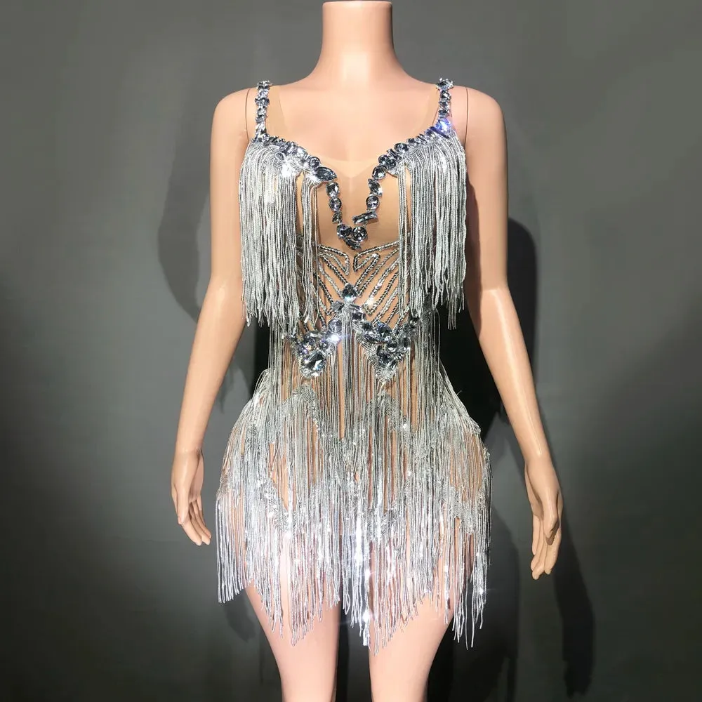 Sparkly Silver Rhinestones