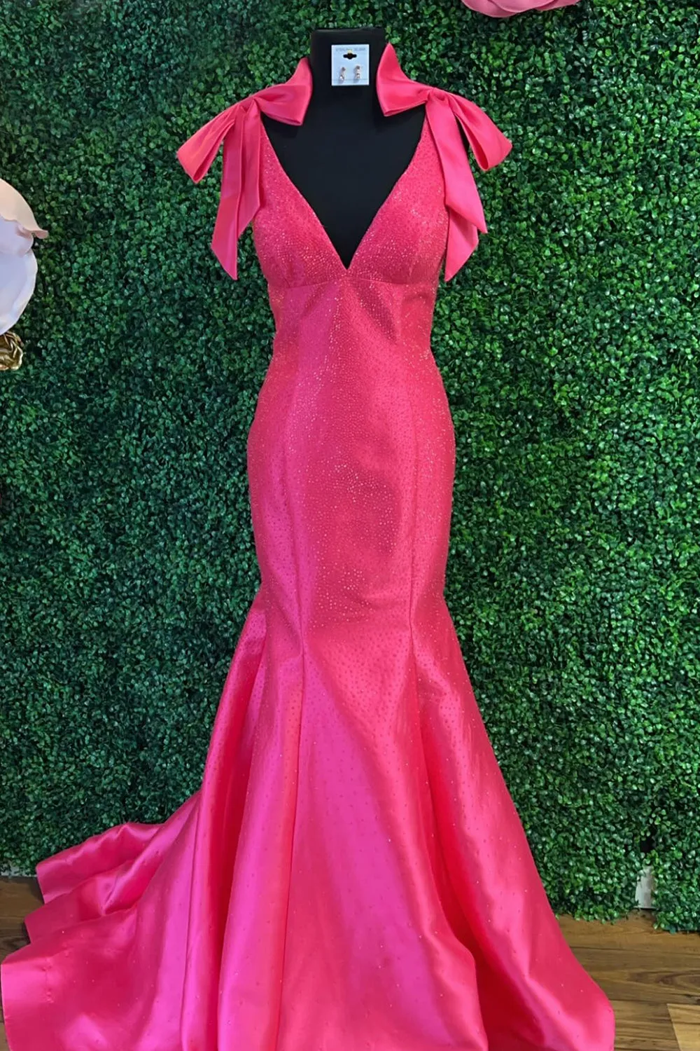 Sparkly Yellow Beaded Bowknot Long Formal Dress