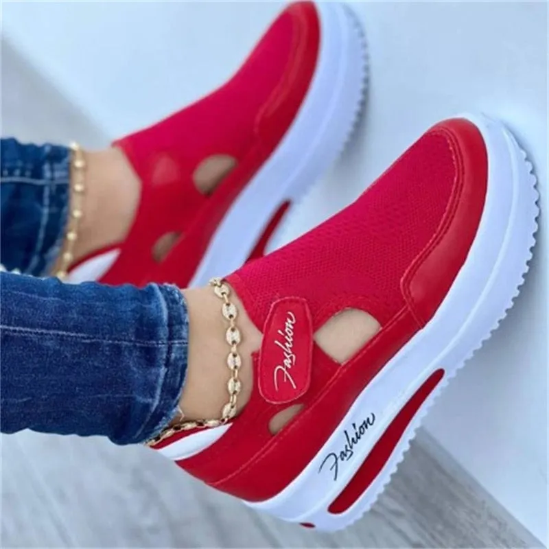 Spring Women Sneakers Platform Casual Breathable Sport