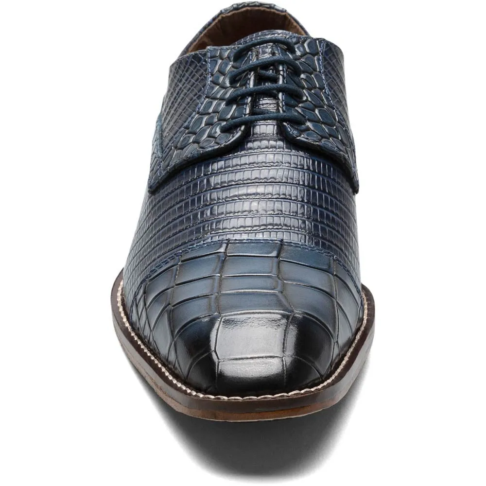 Stacy Adams TEDESCO Blue Cap Toe Oxford Shoes