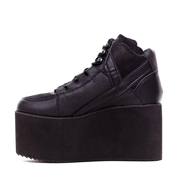 Super Stylish Women Ankle Boots Fashion Round Toe Wedges Boots Elegant Black Shoes Woman Plus US Size 4-15