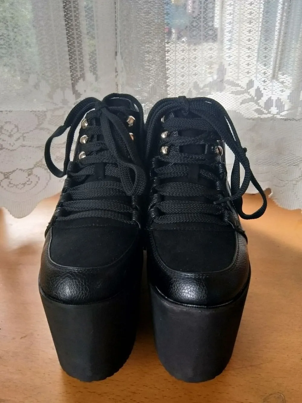 Super Stylish Women Ankle Boots Fashion Round Toe Wedges Boots Elegant Black Shoes Woman Plus US Size 4-15