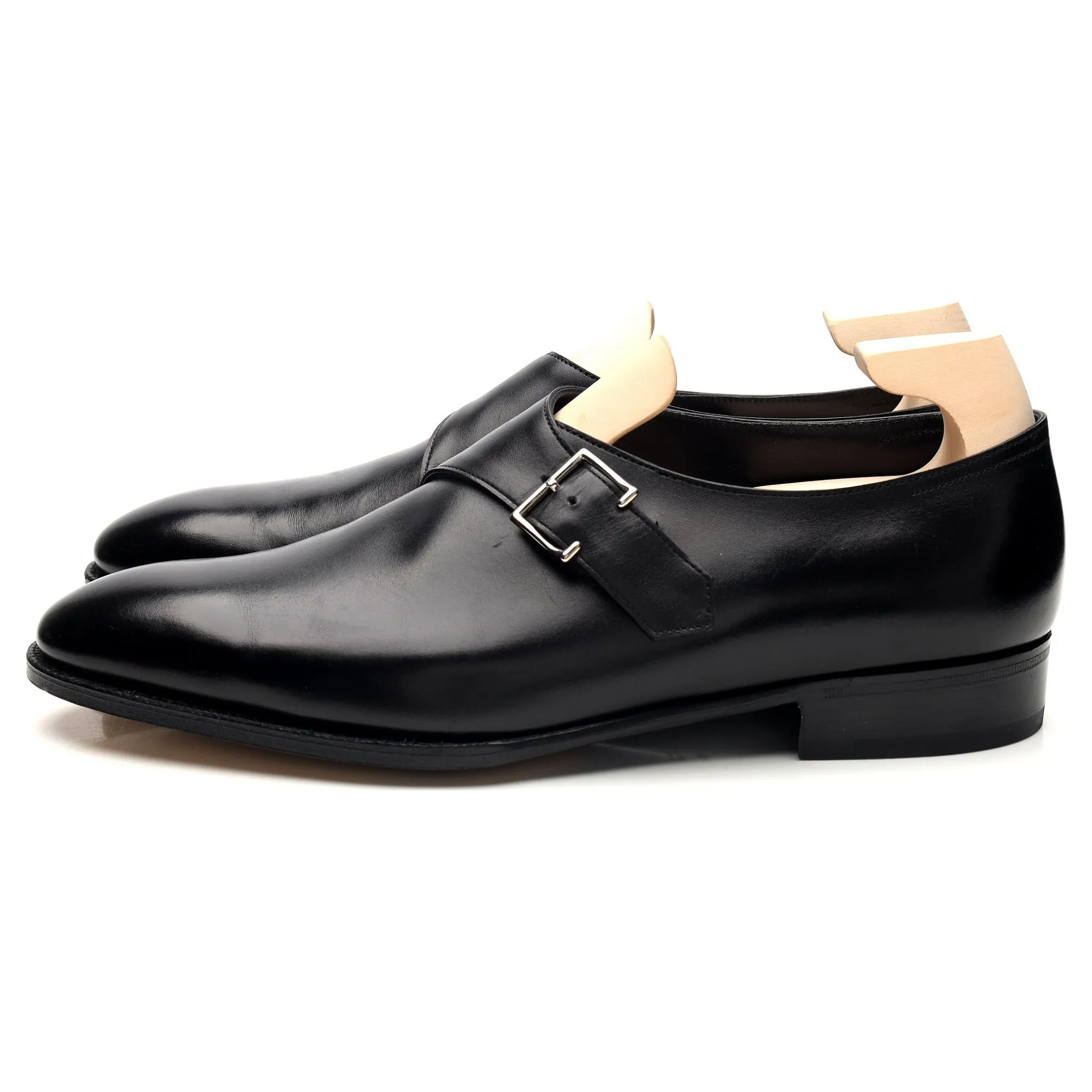 'Swyre' Black Leather Monk Strap UK 8.5 E