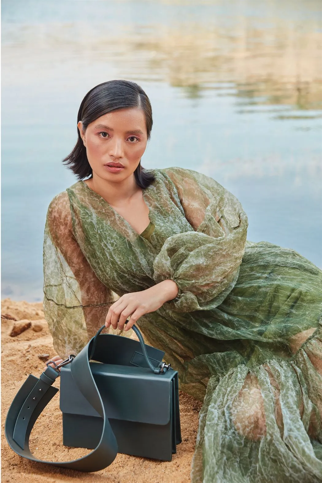 Tanned   I   Carrie Bag      Dark Green  TO/CB-DG  I Leather Bag