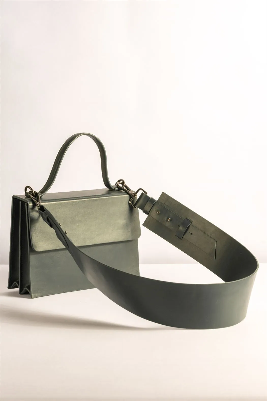 Tanned   I   Carrie Bag      Dark Green  TO/CB-DG  I Leather Bag