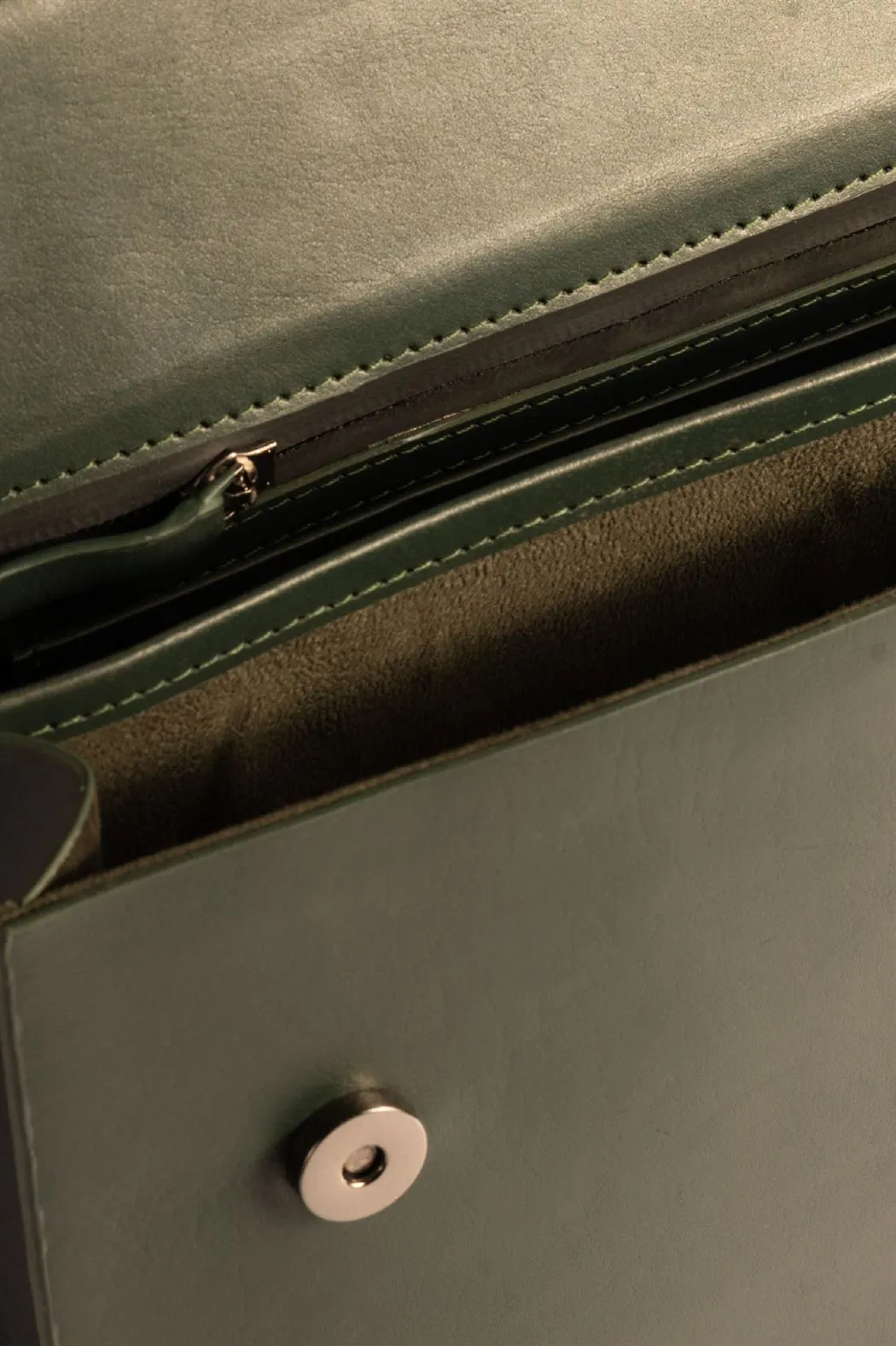 Tanned   I   Carrie Bag      Dark Green  TO/CB-DG  I Leather Bag