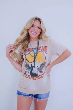 Tennessee Acid Wash Star Graphic Tee