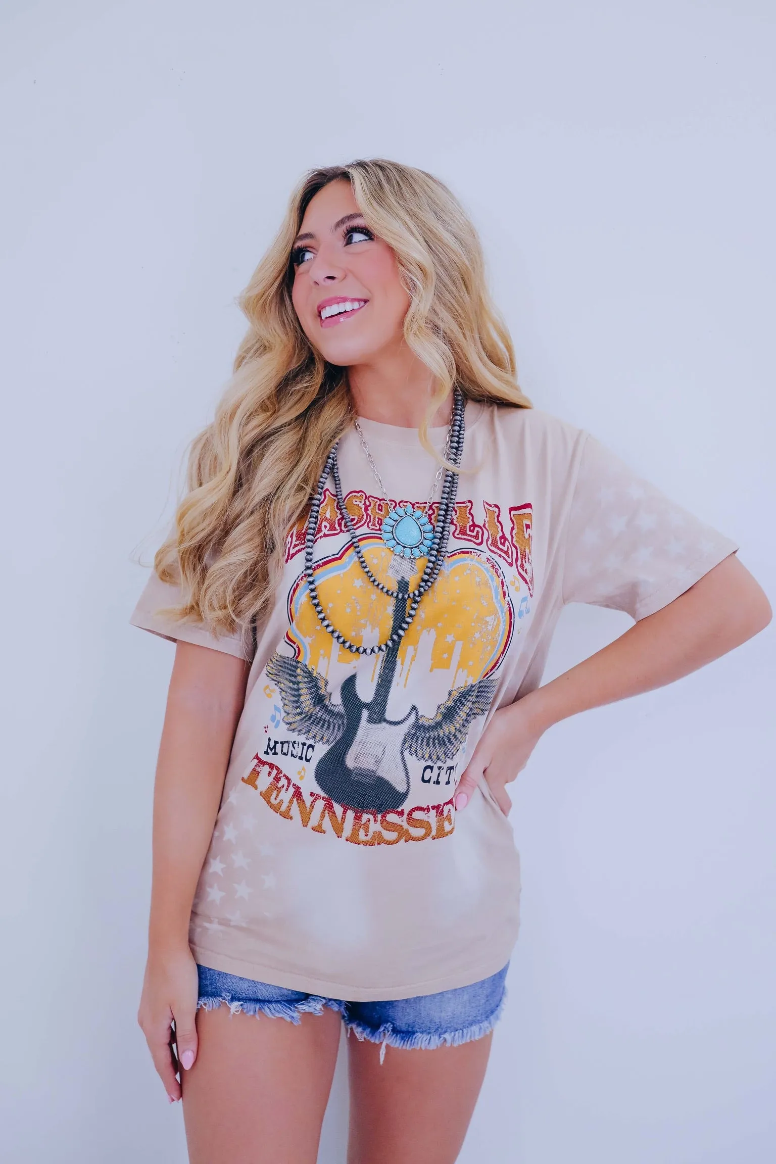 Tennessee Acid Wash Star Graphic Tee